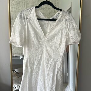 Zara White eyelet maxi dress